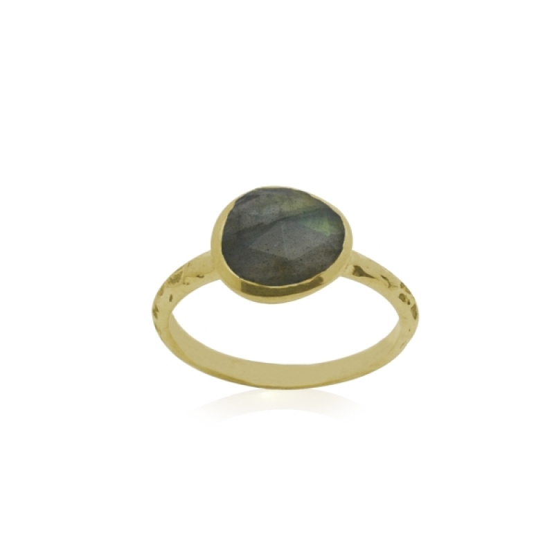 zilver vergulde labradoriet ring R5G-077LA